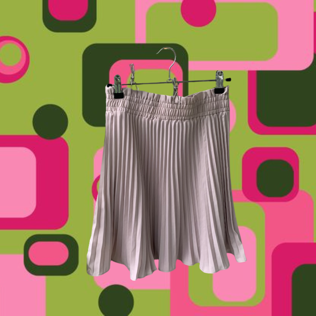 Clean Girl Casual Beige Pleated Ballet Mini Skirt