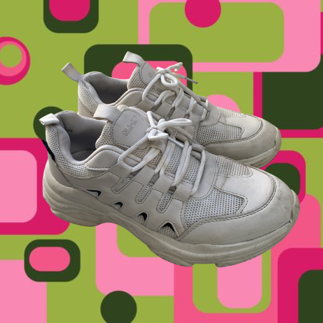 NA-KD Hvide Plateausneakers